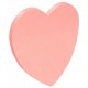 Öntapadó jegyzettömb, szív alakú, 50 lap, DONAU, rózsaszín