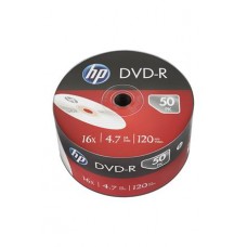 DVD-R lemez, 4,7 GB, 16x, 50 db, zsugor csomagolás, HP