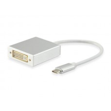 Adapter, USB-C-DVI-I Dual-link, EQUIP