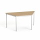 Általános asztal fémlábbal, trapéz alakú, 75x150/75 cm, MAYAH 