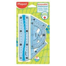 Vonalzókészlet, kicsi, műanyag, hajlítható, 4 darabos, MAPED Vonalzókészlet, kicsi, műanyag, hajlítható, 4 darabos, MAPED