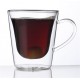 Kávés-teás bögre, duplafalú üveg, 29,5cl, 2db-os szett, 