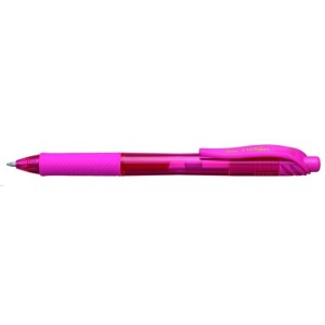 Zseléstoll, 0,35 mm, nyomógombos, PENTEL 'EnerGelX BL107', rózsaszín