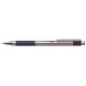 Golyóstoll, 0,24 mm, nyomógombos, rozsdamentes acél, kék tolltest, ZEBRA 