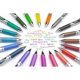 Zseléstoll, 035 mm, nyomógombos, PENTEL 'EnerGel BL77', világoszöld