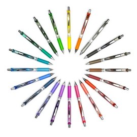 Zseléstoll, 035 mm, nyomógombos, PENTEL 'EnerGel BL77', korall